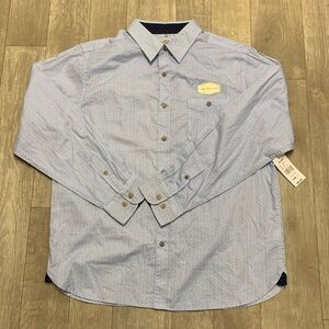 NWT Moda Campia Moda Geometrical Super Soft Button Down Long Sleeve Casual Shirt